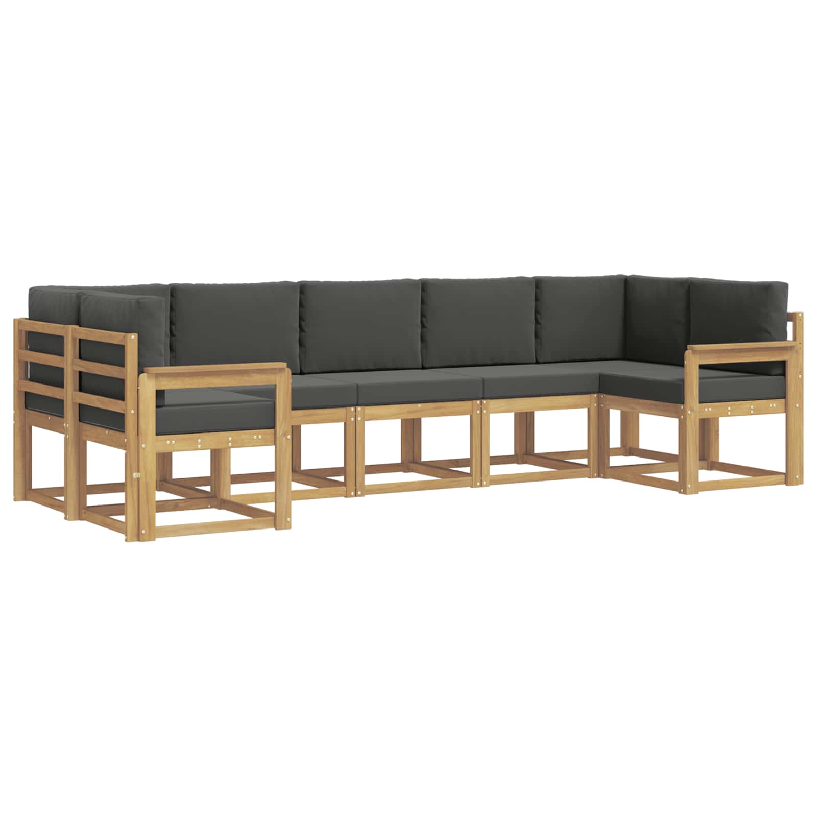 vidaXL Zestaw sof na zewnątrz z poduszką 7 pcs Biały i antracyt