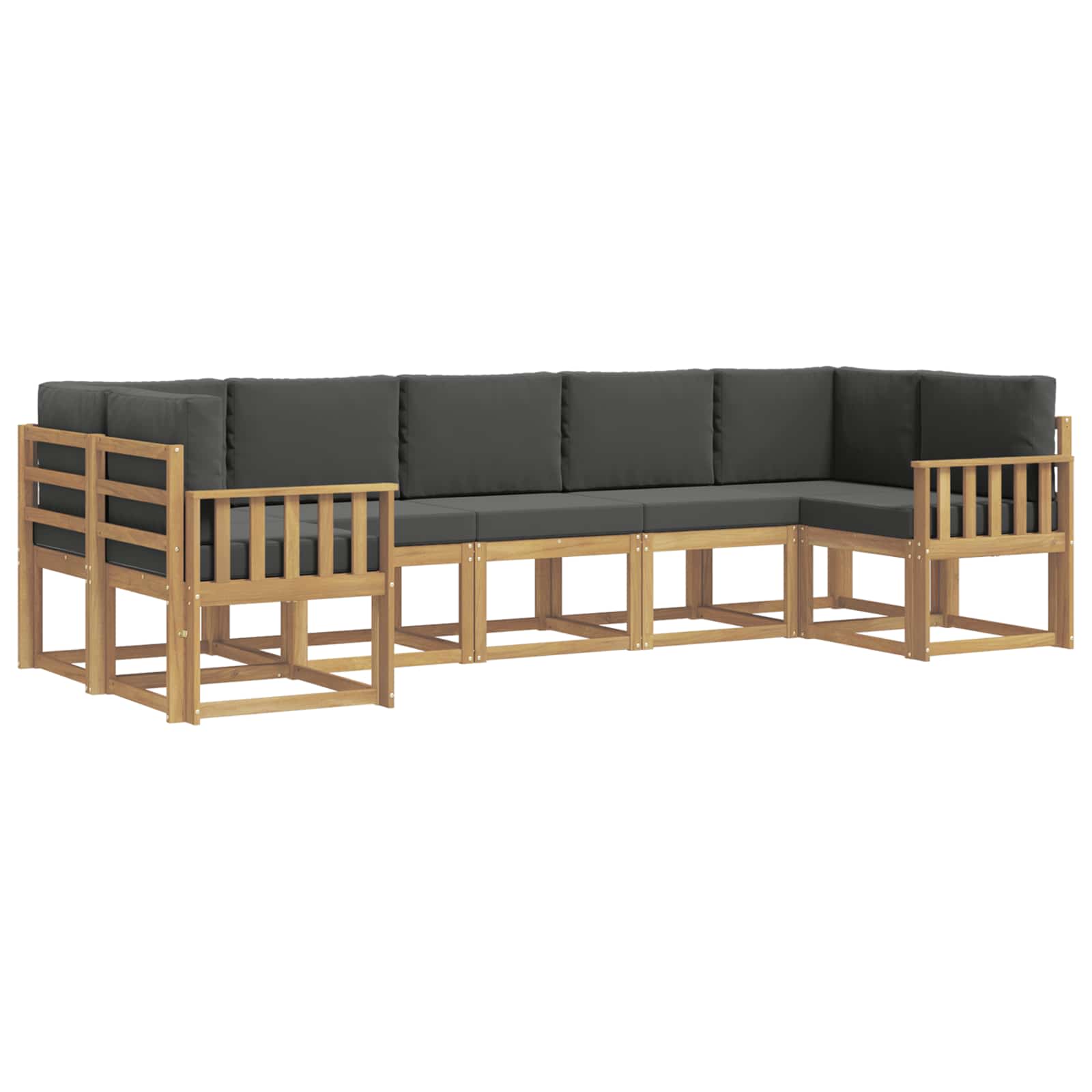 vidaXL Zestaw sof na zewnątrz z poduszką 7 pcs Biały i antracyt