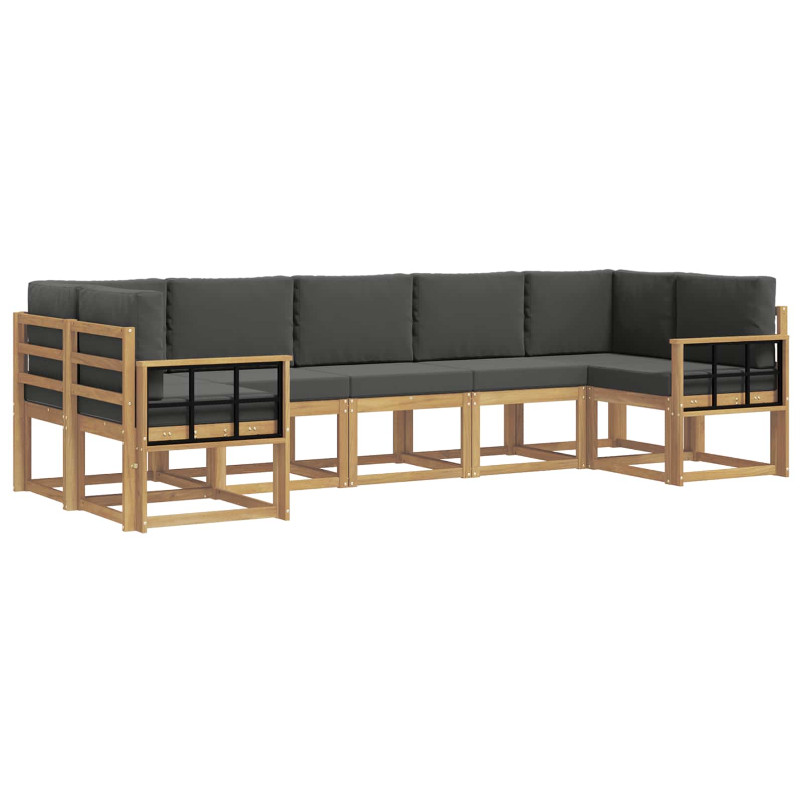 vidaXL Zestaw sof na zewnątrz z poduszką 7 pcs Biały i antracyt
