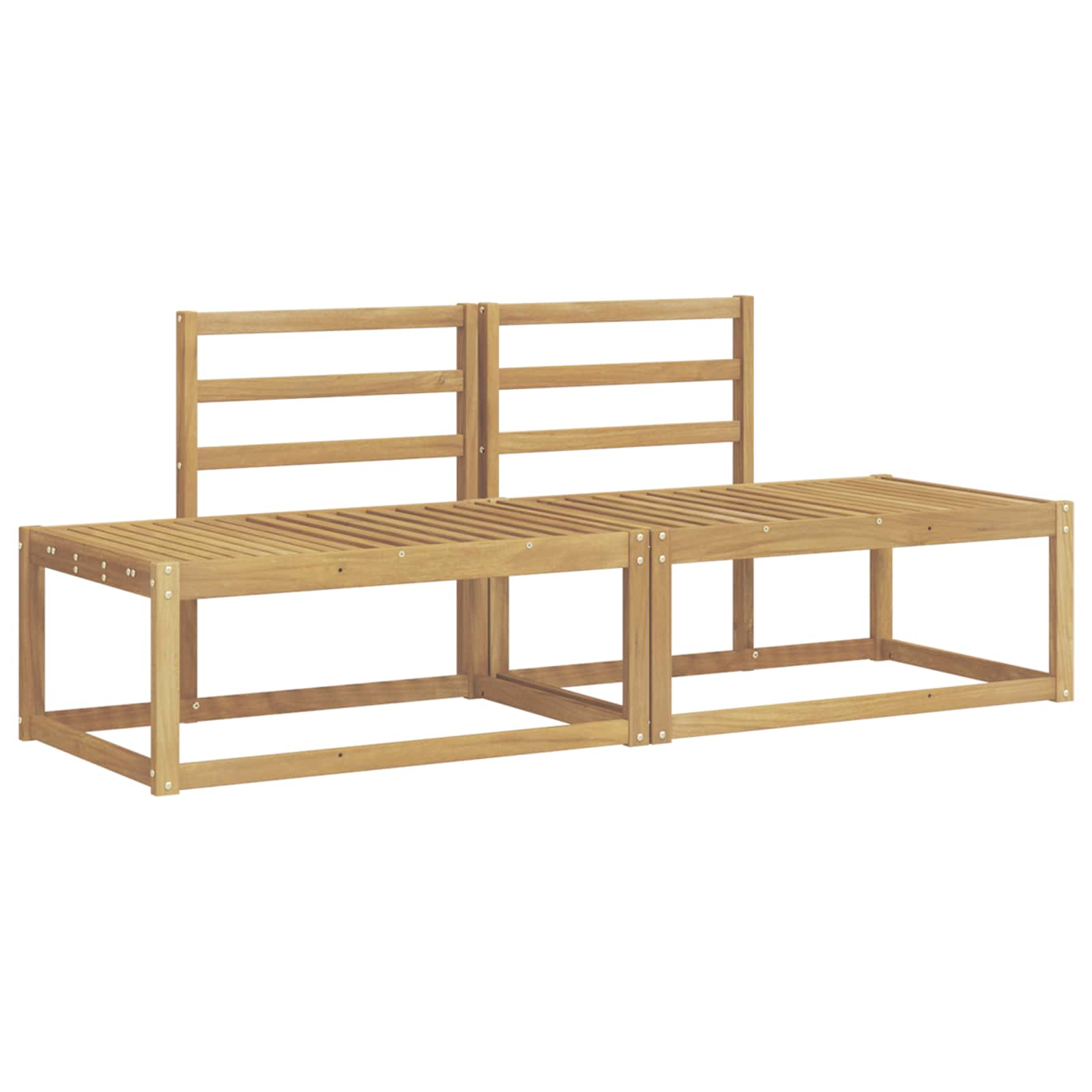 vidaXL Zestaw sof na zewnątrz 2 pcs Biały 182,5 x 63 x 73 cm