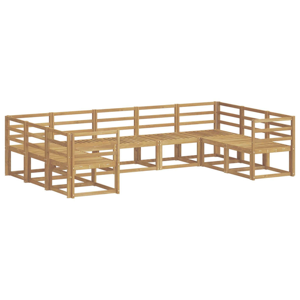 vidaXL Zestaw sof na zewnątrz 9 pcs Biały Lite Drewno Akacji