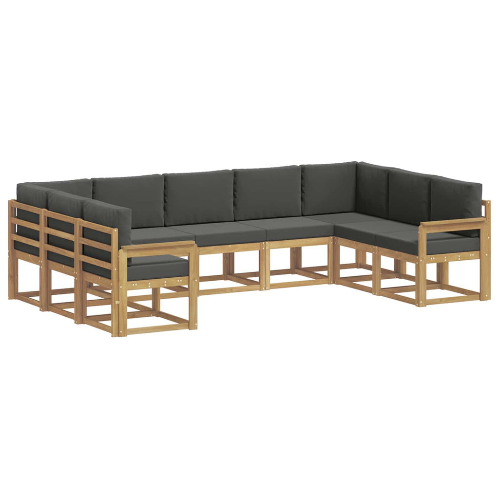 vidaXL Zestaw sof na zewnątrz z poduszką 9 pcs Biały i antracyt