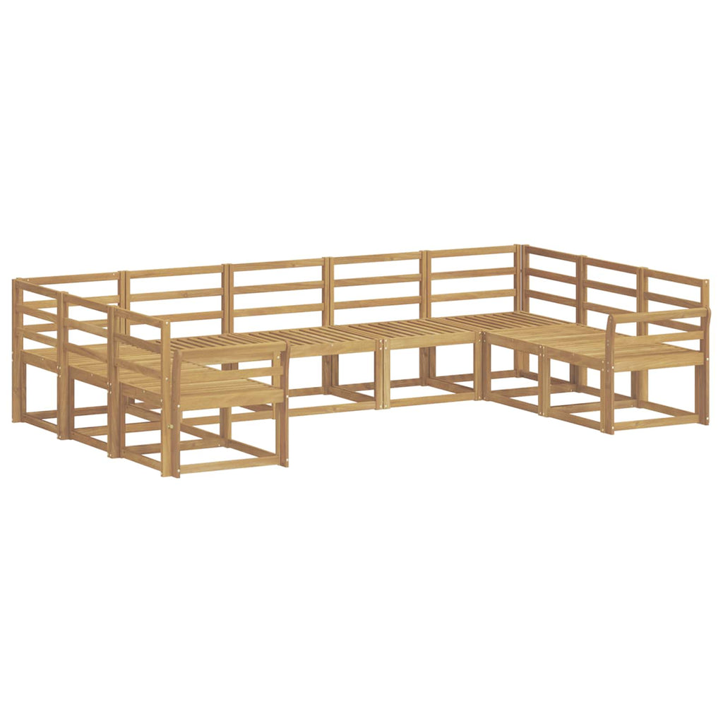 vidaXL Zestaw sof na zewnątrz 9 pcs Biały Lite Drewno Akacji