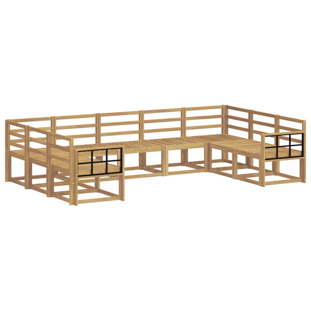 vidaXL Zestaw sof na zewnątrz 9 pcs Biały Lite Drewno Akacji
