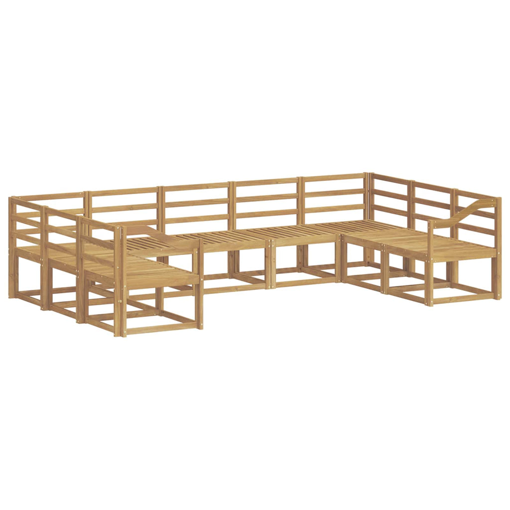vidaXL Zestaw sof na zewnątrz 9 pcs Biały Lite Drewno Akacji