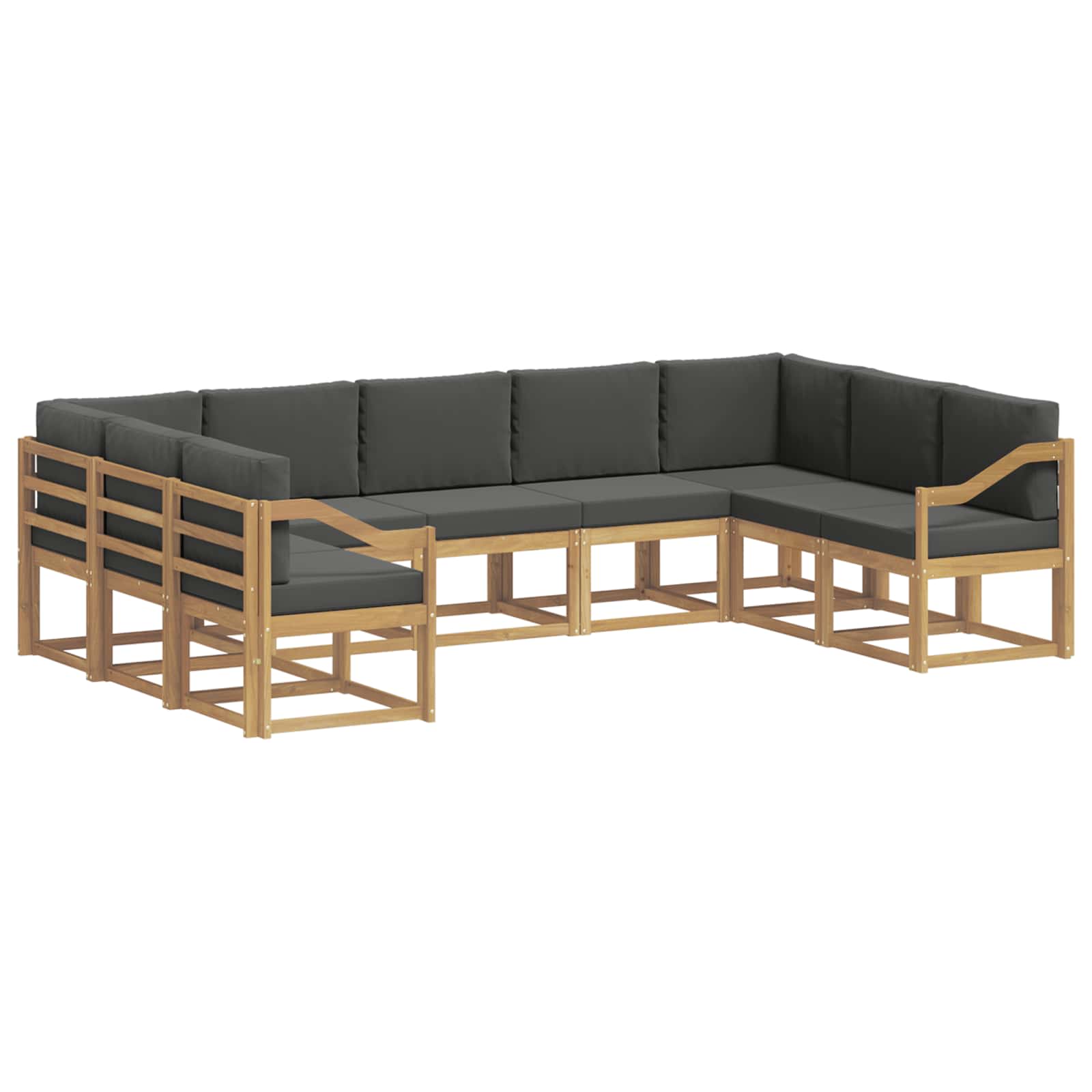 vidaXL Zestaw sof na zewnątrz z poduszką 9 pcs Biały i antracyt
