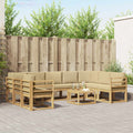 vidaXL Zestaw sof na zewnątrz 10 pcs Biały i Beżowy 59 x 59 x 37 cm