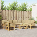 vidaXL Zestaw sof na zewnątrz 10 pcs Biały i Beżowy 59 x 59 x 37 cm