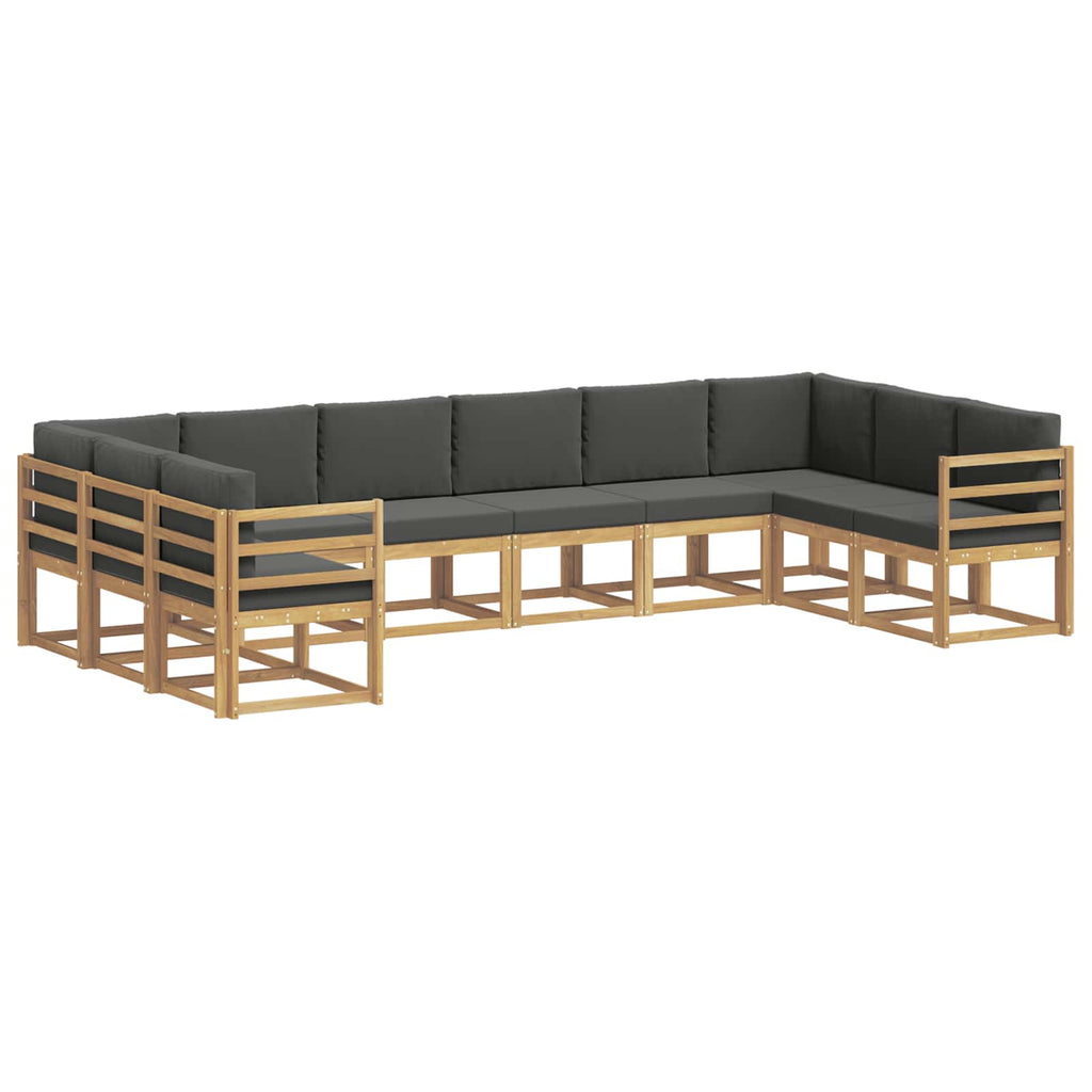 vidaXL Zestaw sof na zewnątrz z poduszką 10 pcs Biały i antracyt