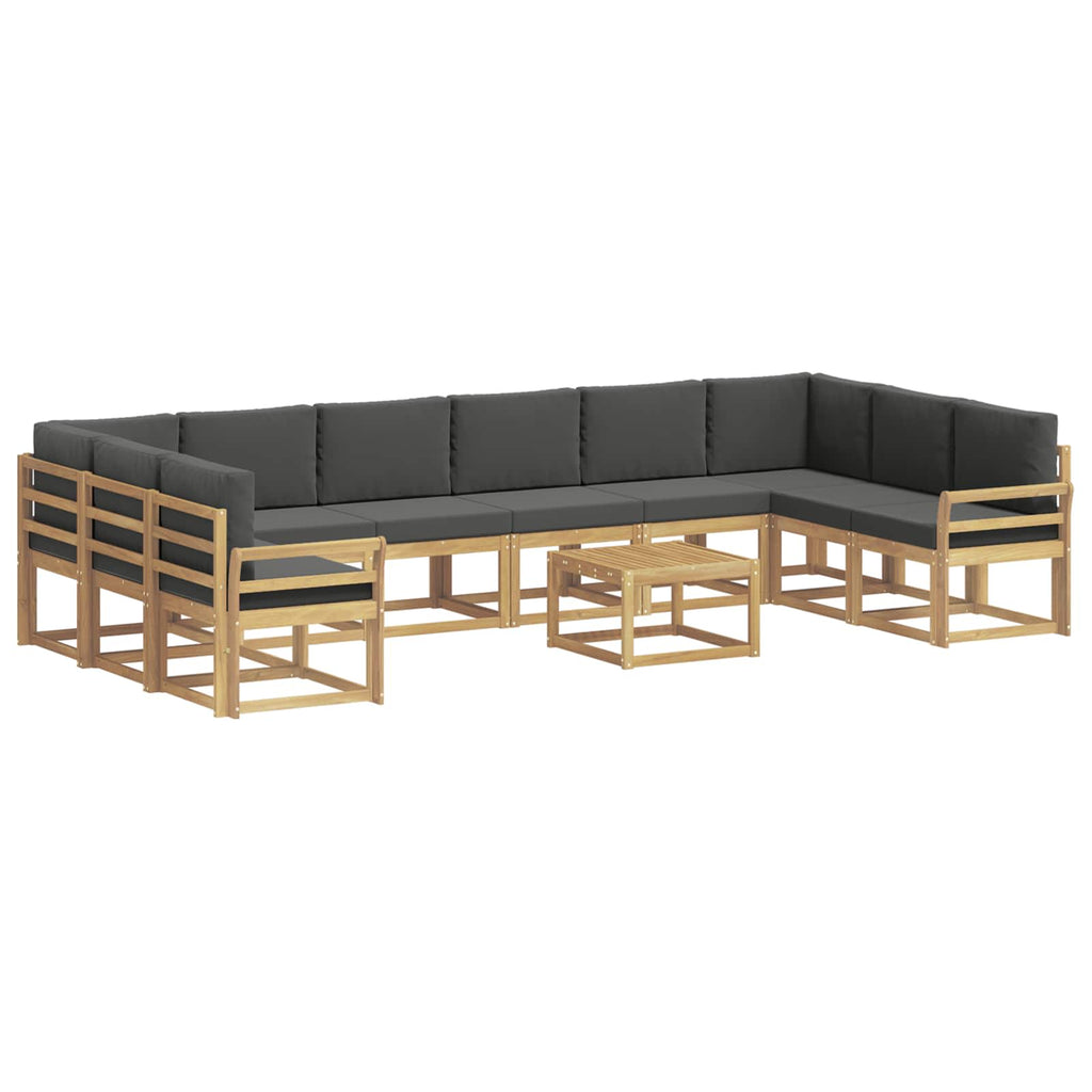 vidaXL Zestaw sof na zewnątrz z poduszką 11 pcs Biały i antracyt