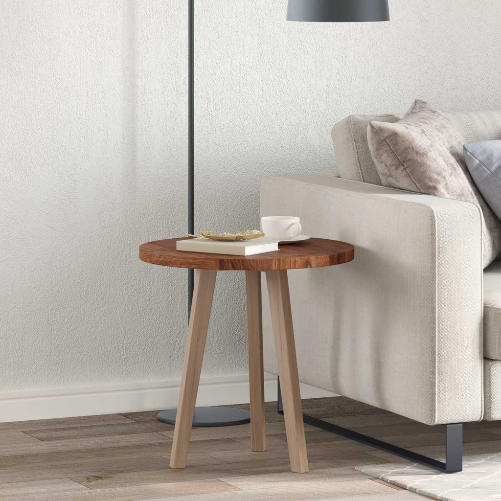 vidaXL Blat stołu Jasny Brąz Ø 50 x 2,5 cm Dąb lite