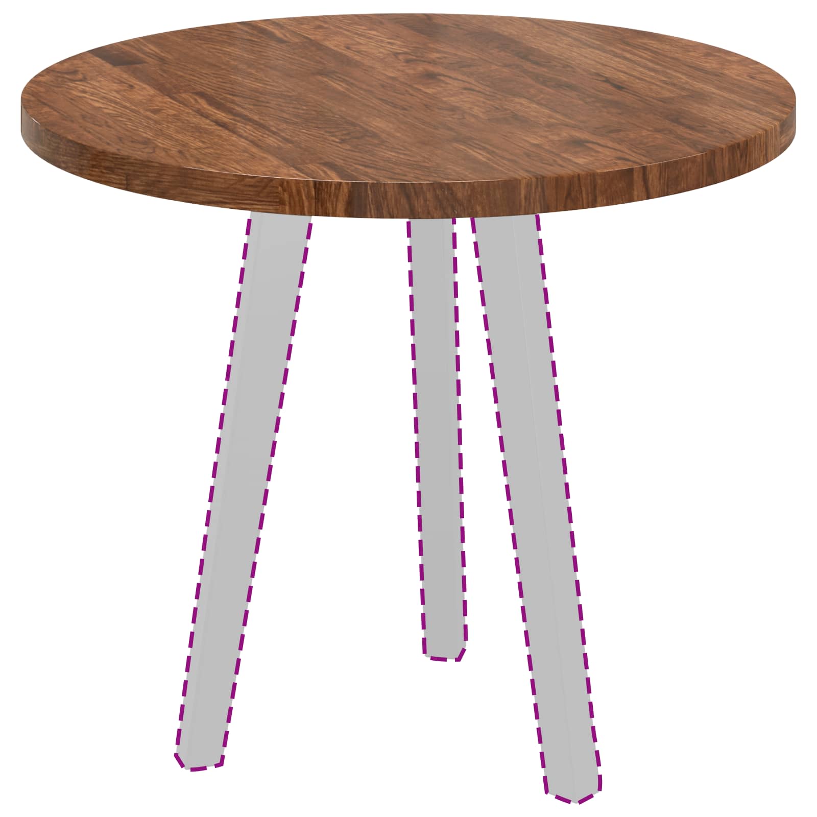 vidaXL Blat stołu Jasny Brąz Ø 60 x 2,5 cm Dąb lite