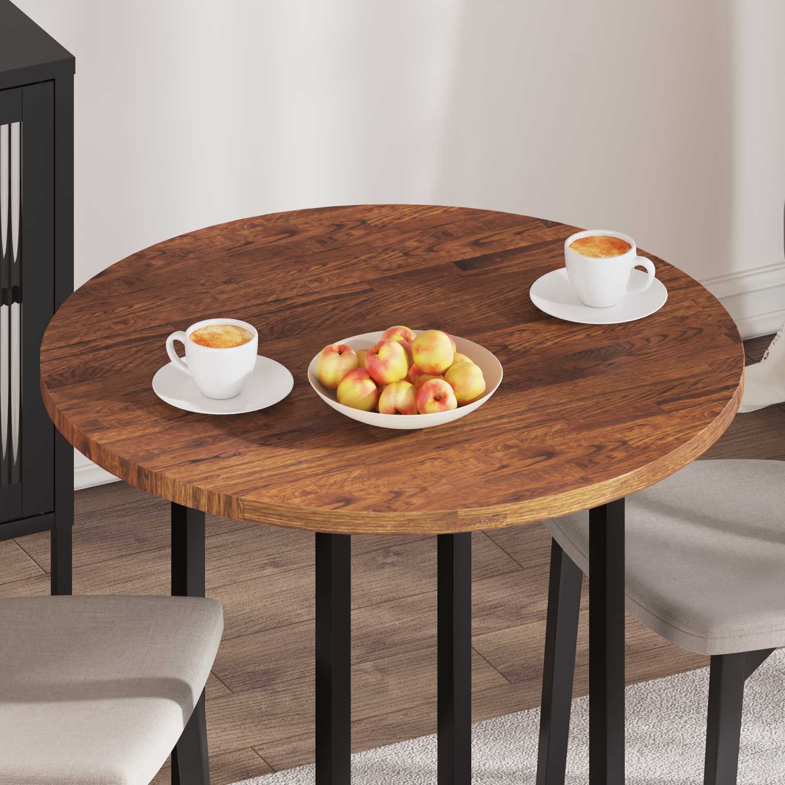 vidaXL Blat stołu Jasny Brąz Ø 80 x 2,5 cm Dąb lite
