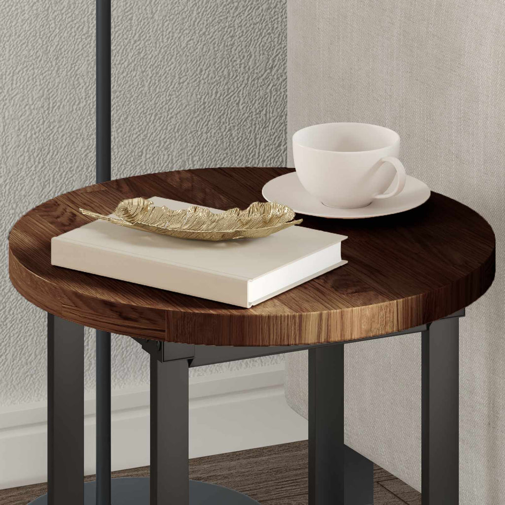 vidaXL Blat stołu Ciemny brąz Ø 40 x 2,5 cm Dąb lite