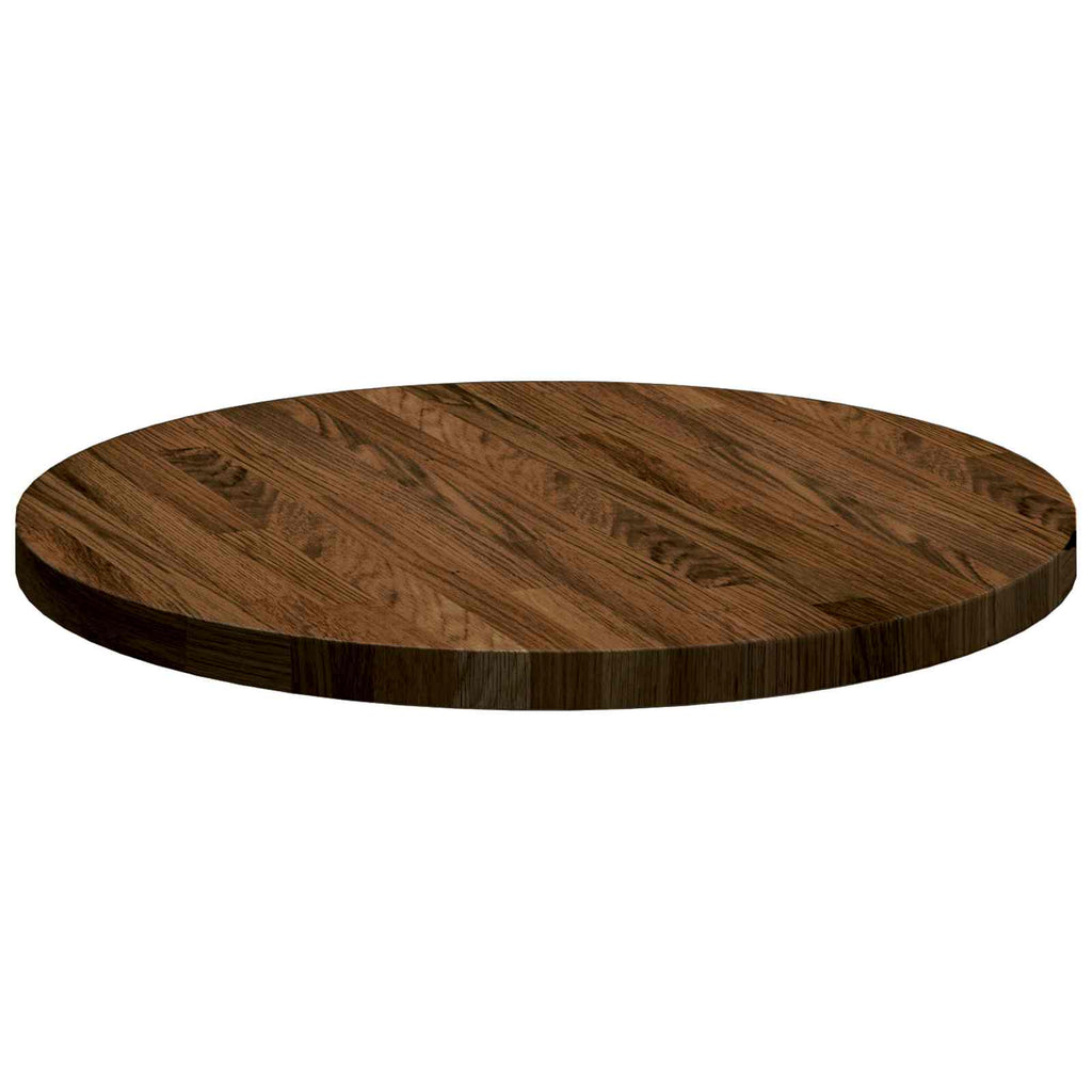 vidaXL Blat stołu Ciemny brąz Ø 50 x 2,5 cm Dąb lite