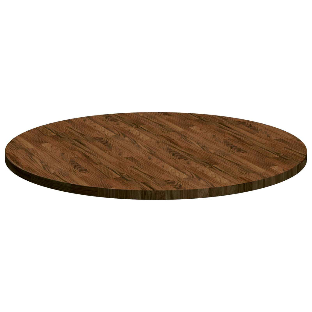 vidaXL Blat stołu Ciemny brąz Ø 90 x 2,5 cm Dąb lite
