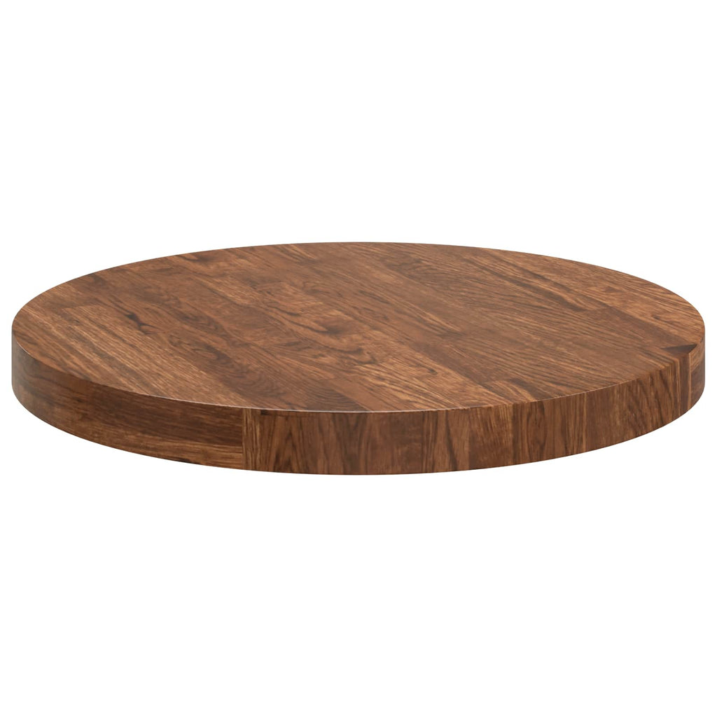 vidaXL Blat stołu Jasny Brąz Ø 50 x 4 cm Dąb lite