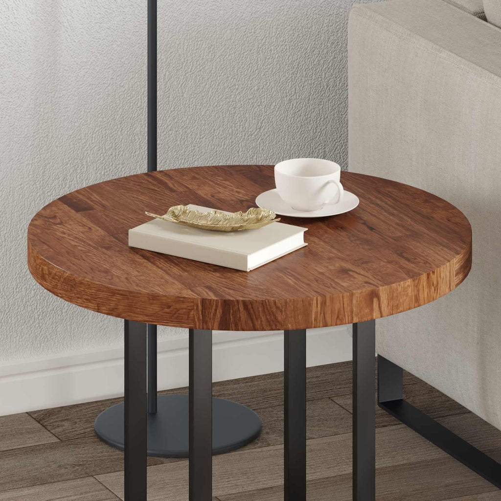 vidaXL Blat stołu Jasny Brąz Ø 60 x 4 cm Dąb lite