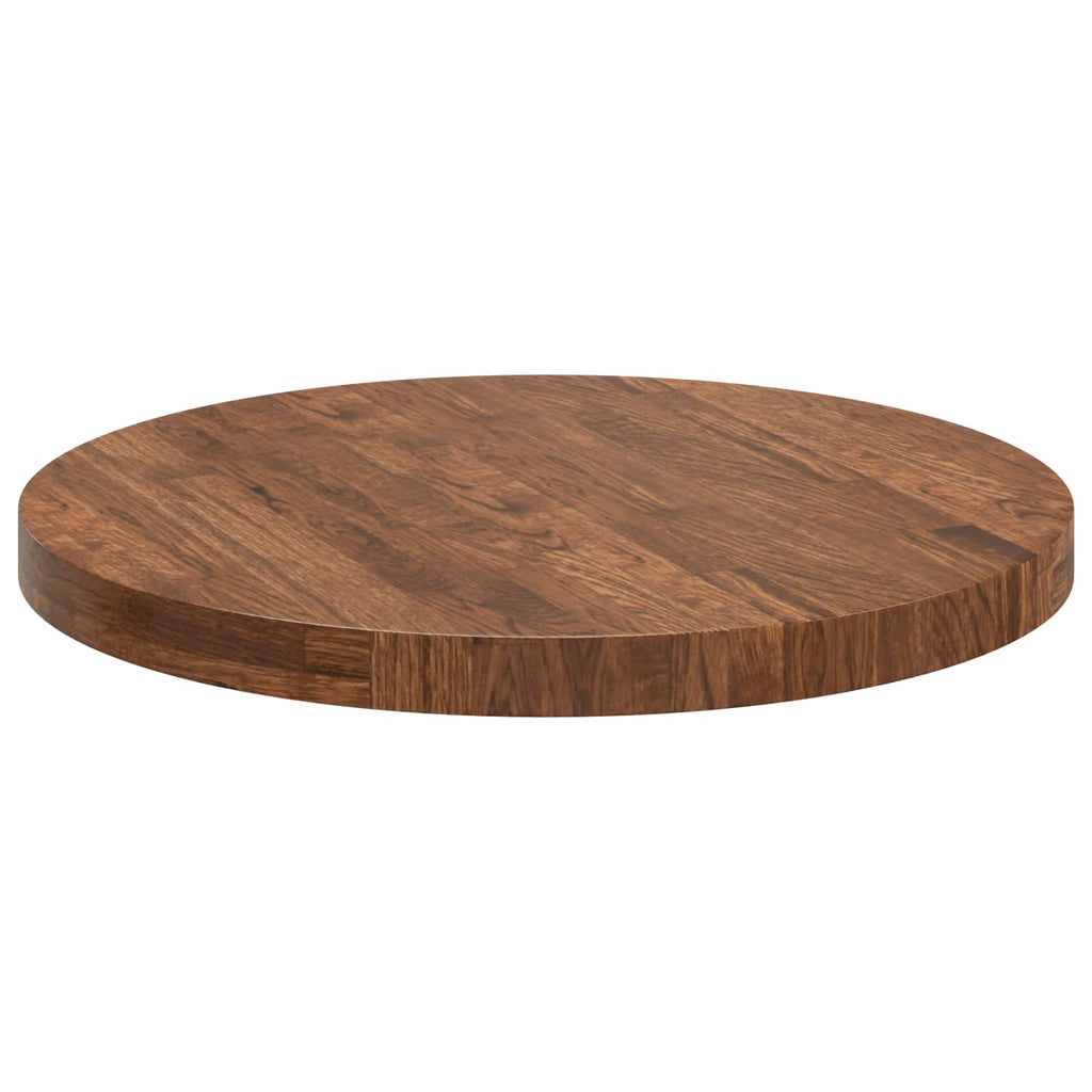 vidaXL Blat stołu Jasny Brąz Ø 60 x 4 cm Dąb lite