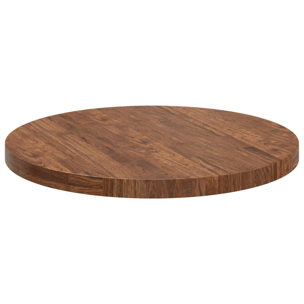 vidaXL Blat stołu Jasny Brąz Ø 70 x 4 cm Dąb lite