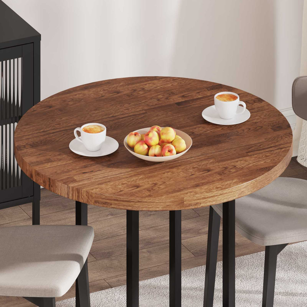 vidaXL Blat stołu Jasny Brąz Ø 90 x 4 cm Dąb lite