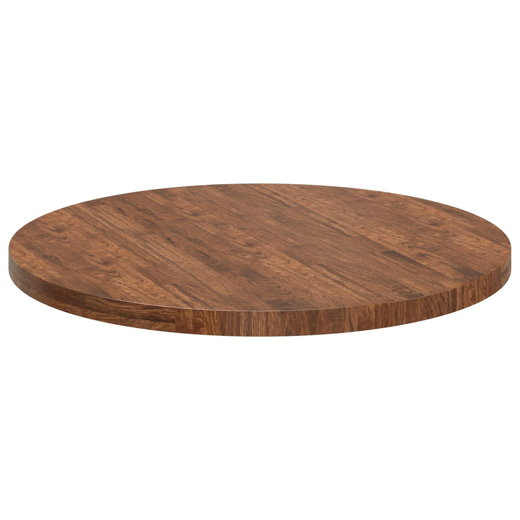 vidaXL Blat stołu Jasny Brąz Ø 90 x 4 cm Dąb lite