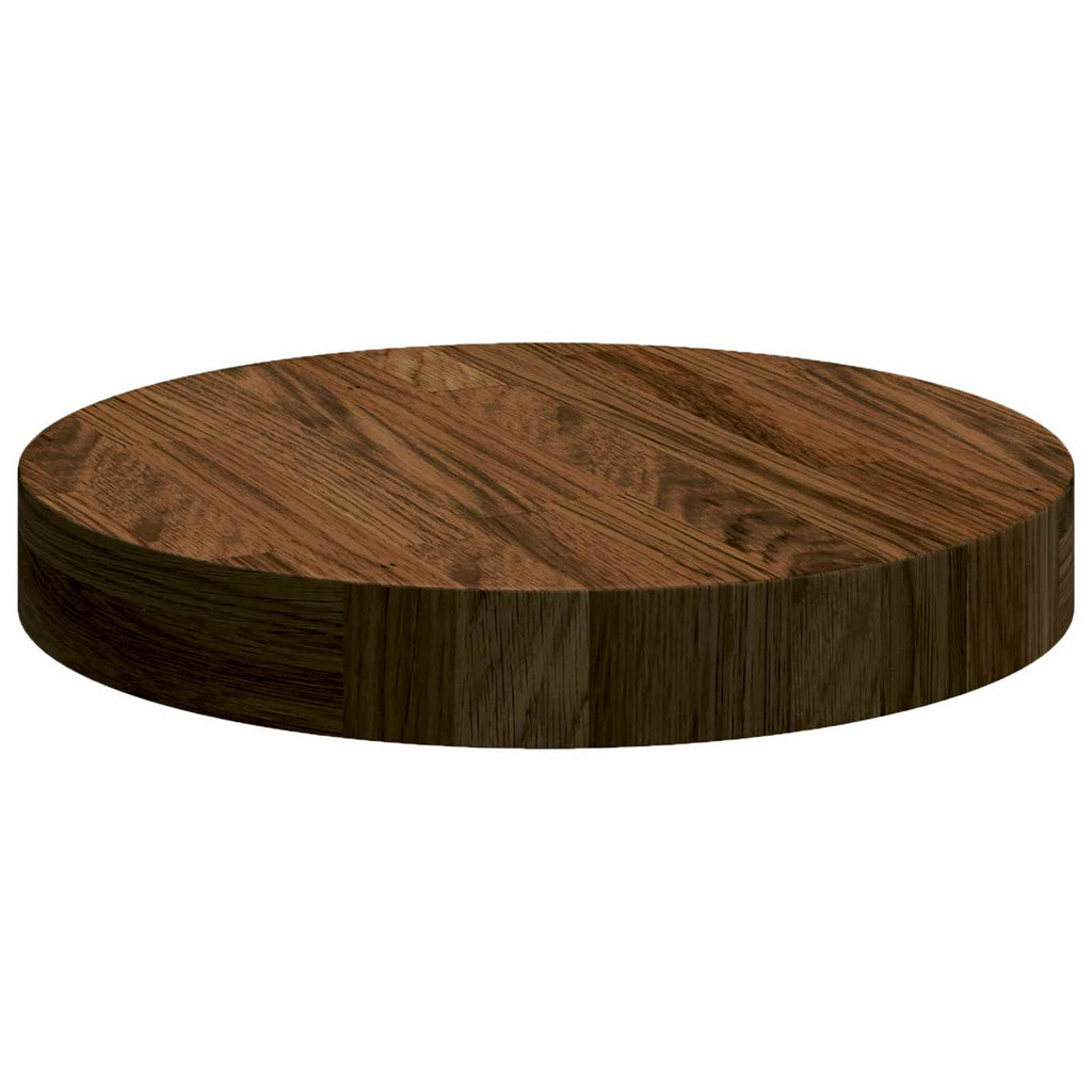 vidaXL Blat stołu Ciemny brąz Ø 30 x 4 cm Dąb lite