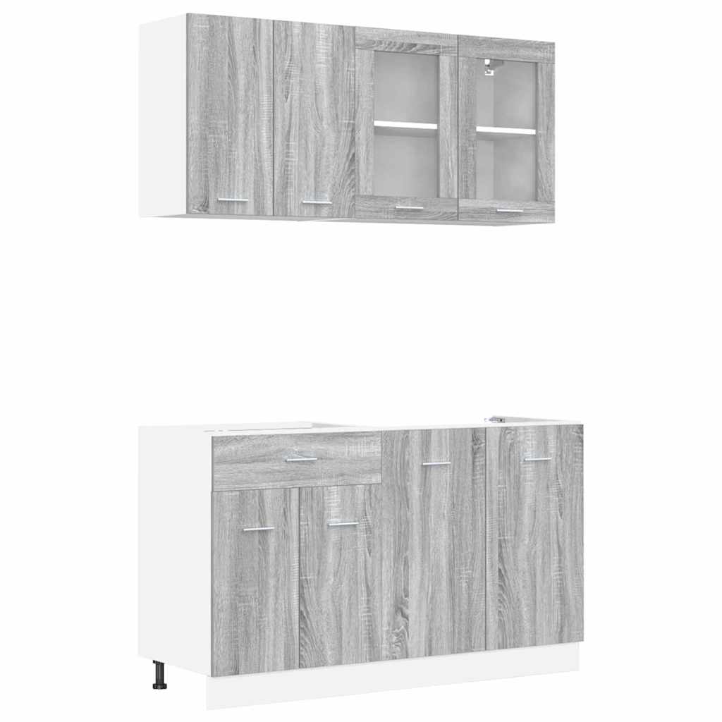 vidaXL Jednostka kuchenna Lyon 4 pcs Szary Sonoma Drewno inżynieryjne