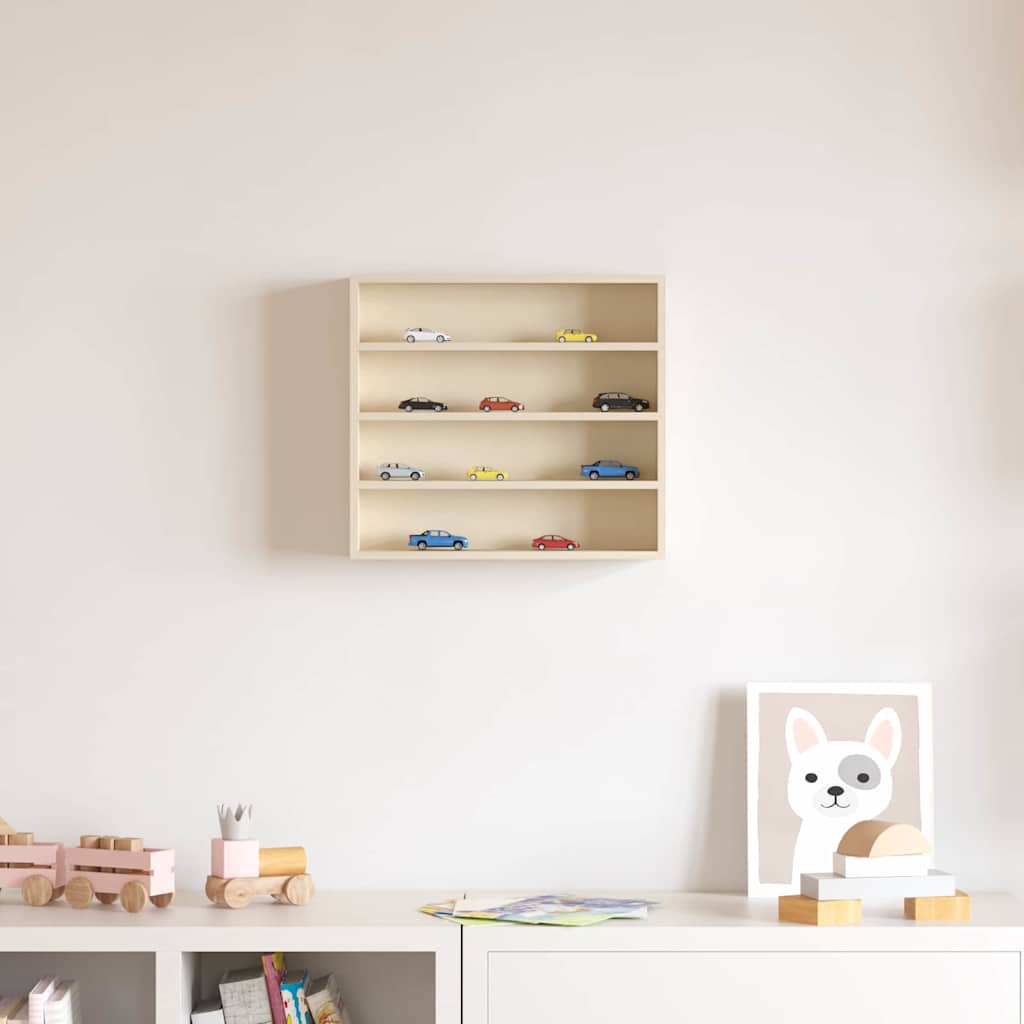 vidaXL Witryna na ścianę z półką Beżowy 40 x 8,5 x 37 cm