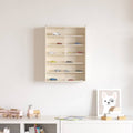 vidaXL Witryna na ścianę z półką Beżowy 40 x 8,5 x 54 cm sklejka