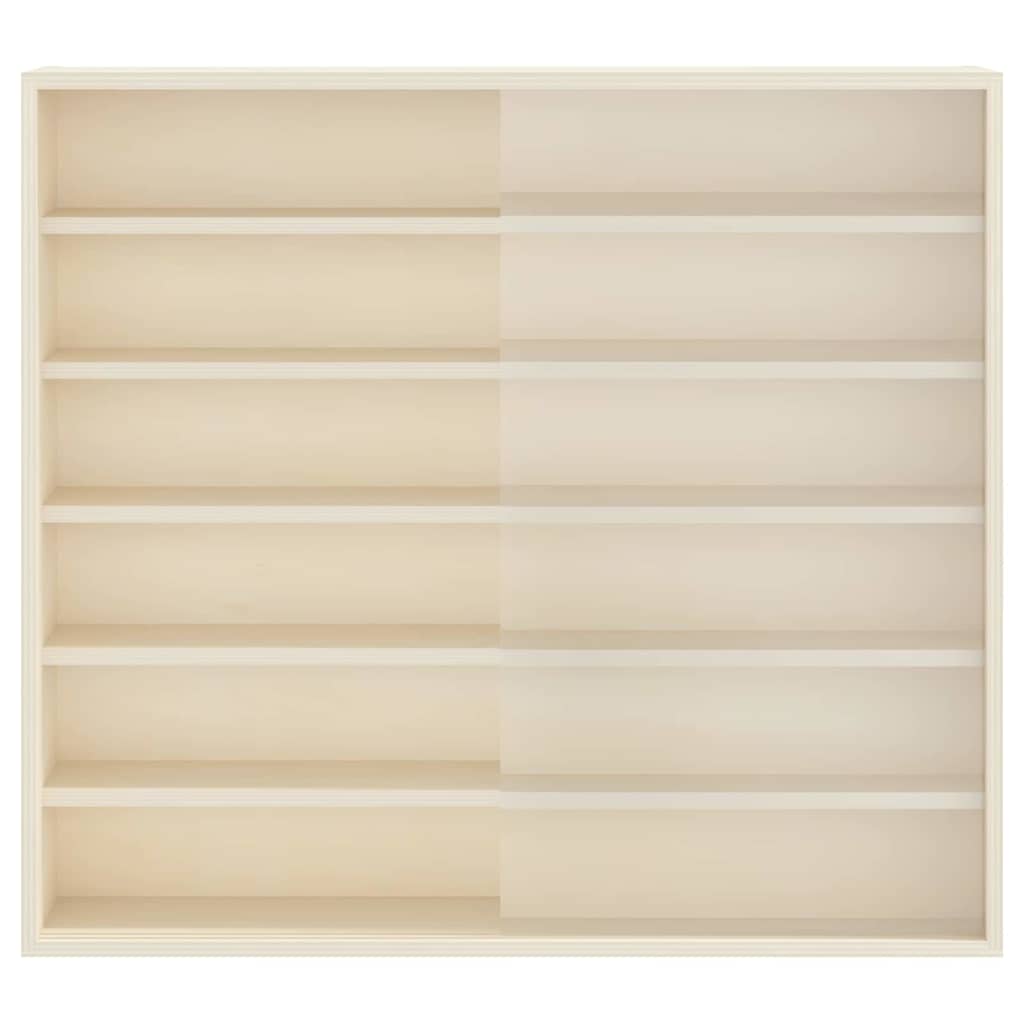 vidaXL Witryna na ścianę z półką Beżowy 60 x 8,5 x 54 cm sklejka