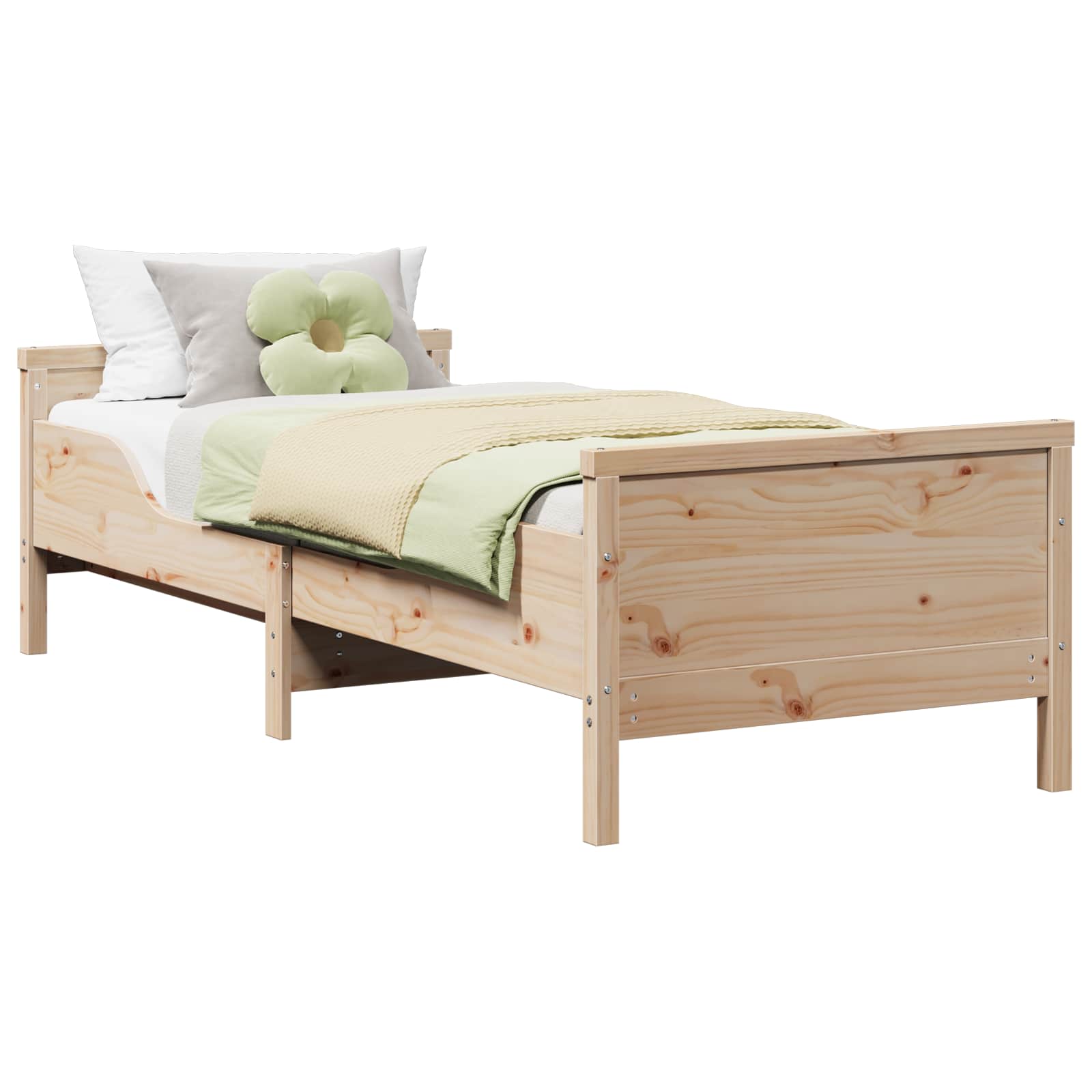 vidaXL Ramka łóżka Brązowy 80 x 200 cm Materiał drewnopochodny