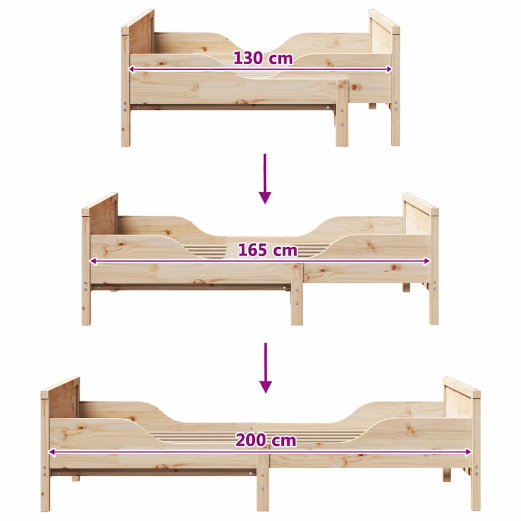 vidaXL Ramka łóżka Brązowy 80 x 200 cm Materiał drewnopochodny