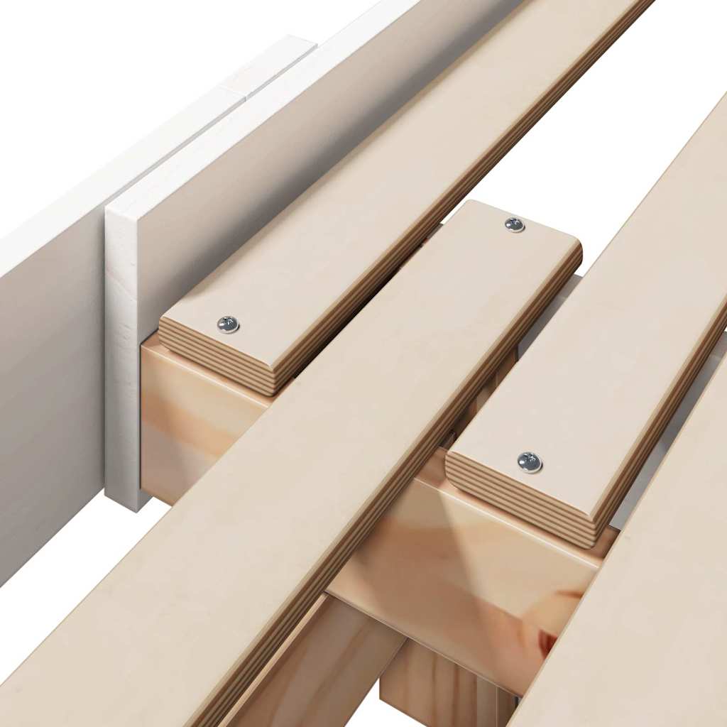 vidaXL Ramka łóżka Biały 80 x 200 cm Materiał drewnopochodny