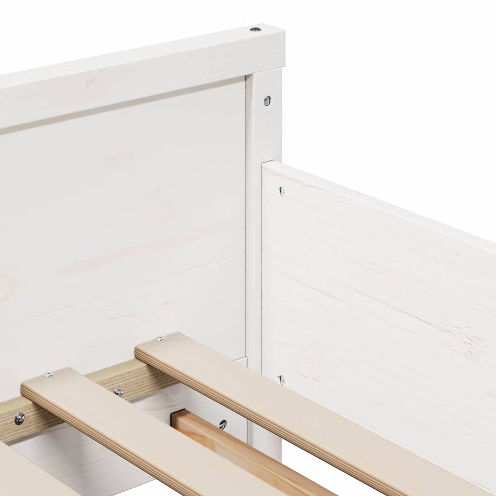 vidaXL Ramka łóżka Biały 80 x 200 cm Materiał drewnopochodny