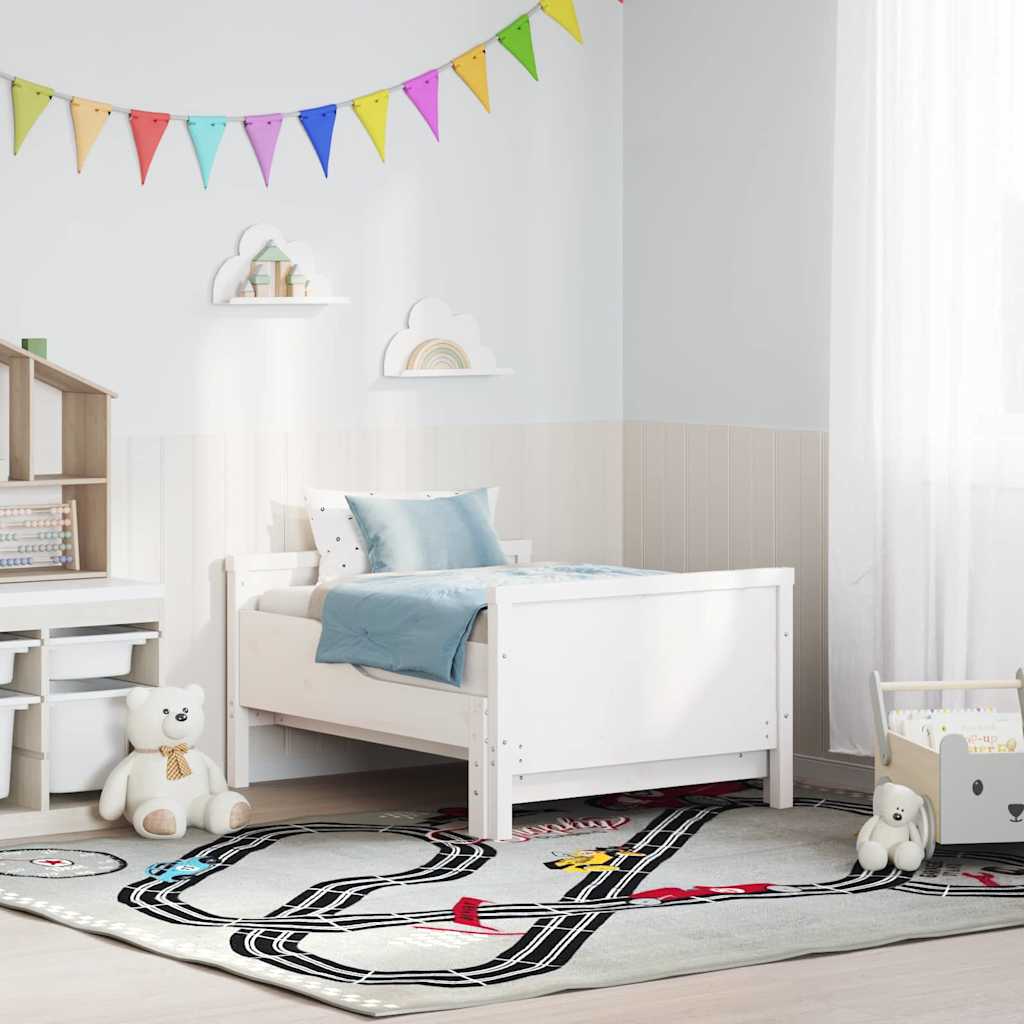 vidaXL Ramka łóżka Biały 80 x 200 cm Materiał drewnopochodny