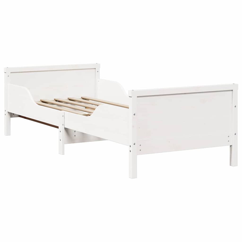 vidaXL Ramka łóżka Biały 80 x 200 cm Materiał drewnopochodny
