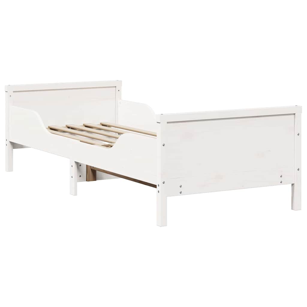 vidaXL Ramka łóżka Biały 80 x 200 cm Materiał drewnopochodny