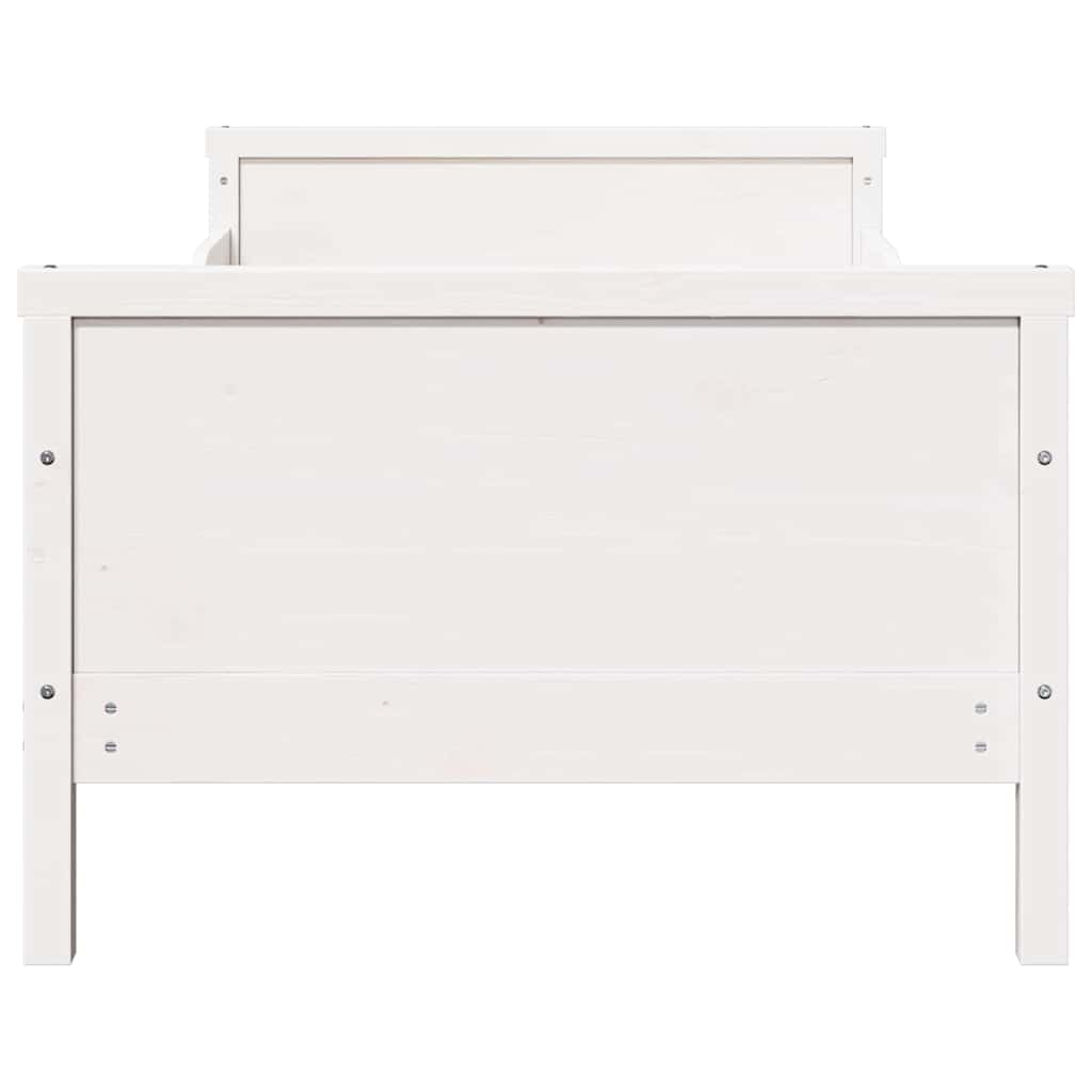 vidaXL Ramka łóżka Biały 80 x 200 cm Materiał drewnopochodny