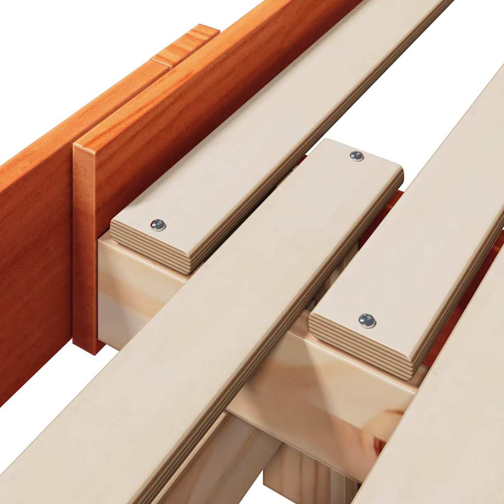 vidaXL Ramka łóżka Woskowy Brąz 80 x 200 cm Materiał drewnopochodny