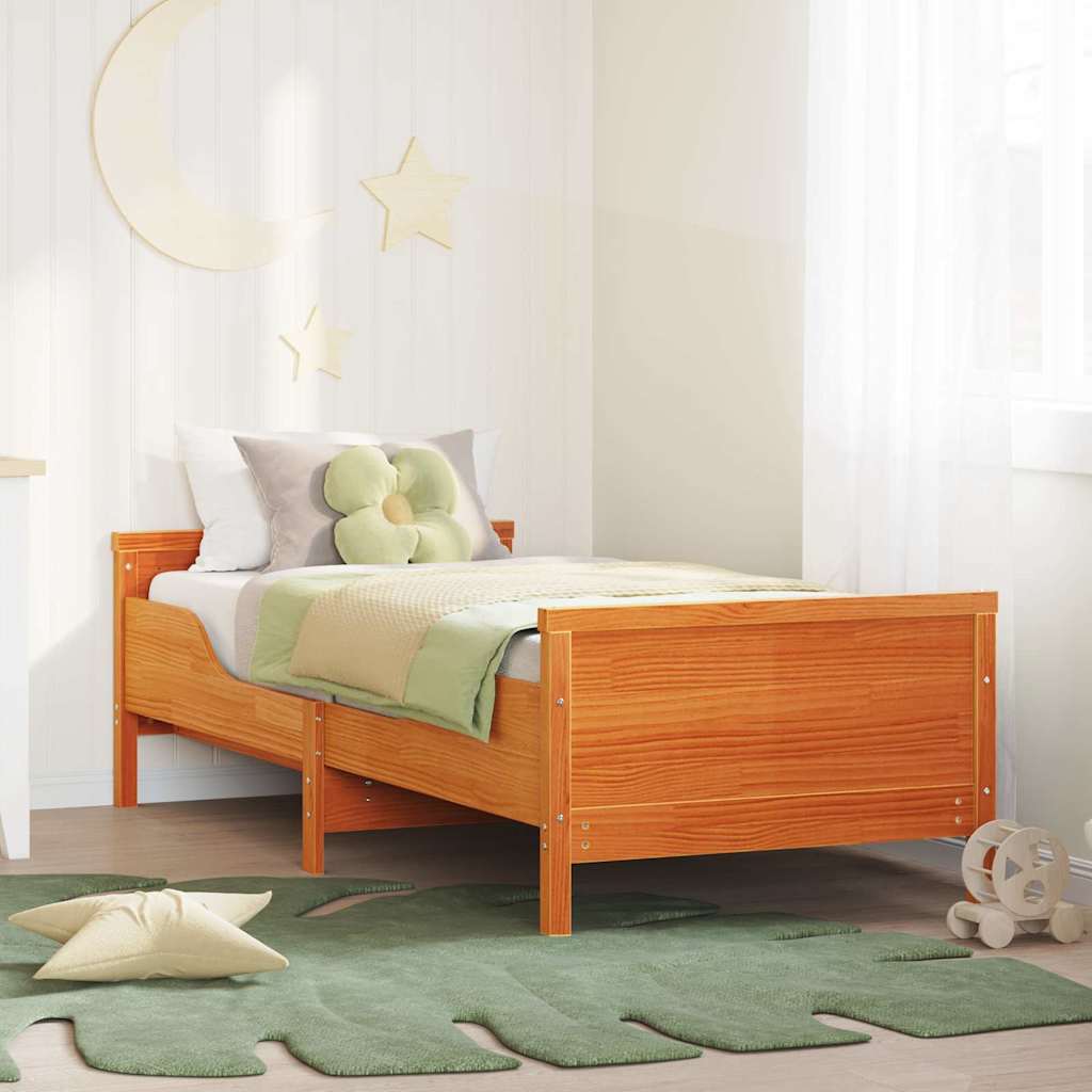 vidaXL Ramka łóżka Woskowy Brąz 80 x 200 cm Materiał drewnopochodny