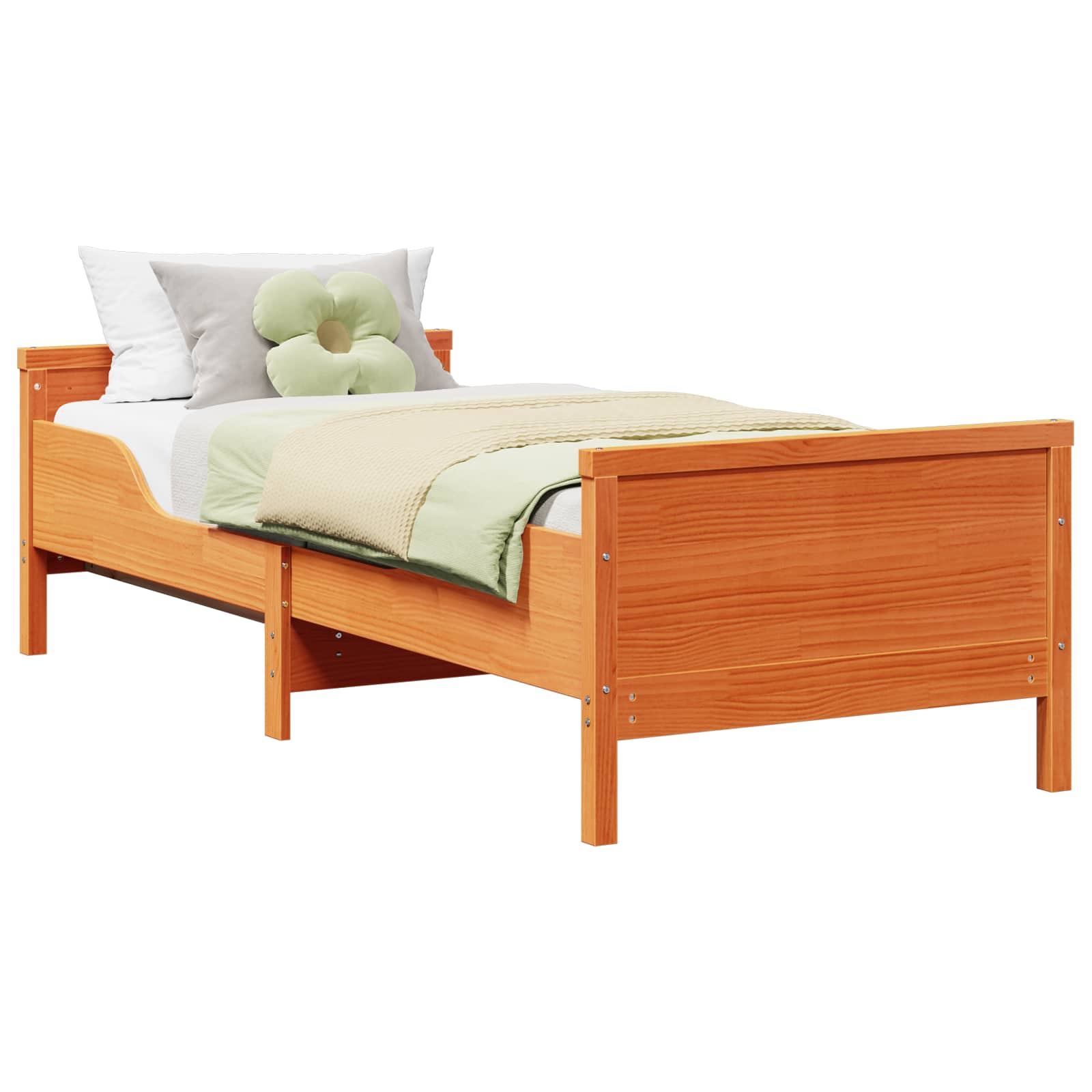 vidaXL Ramka łóżka Woskowy Brąz 80 x 200 cm Materiał drewnopochodny