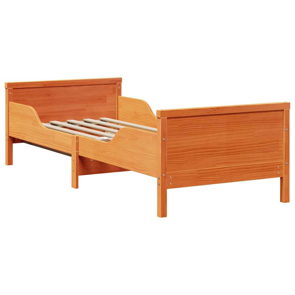 vidaXL Ramka łóżka Woskowy Brąz 80 x 200 cm Materiał drewnopochodny