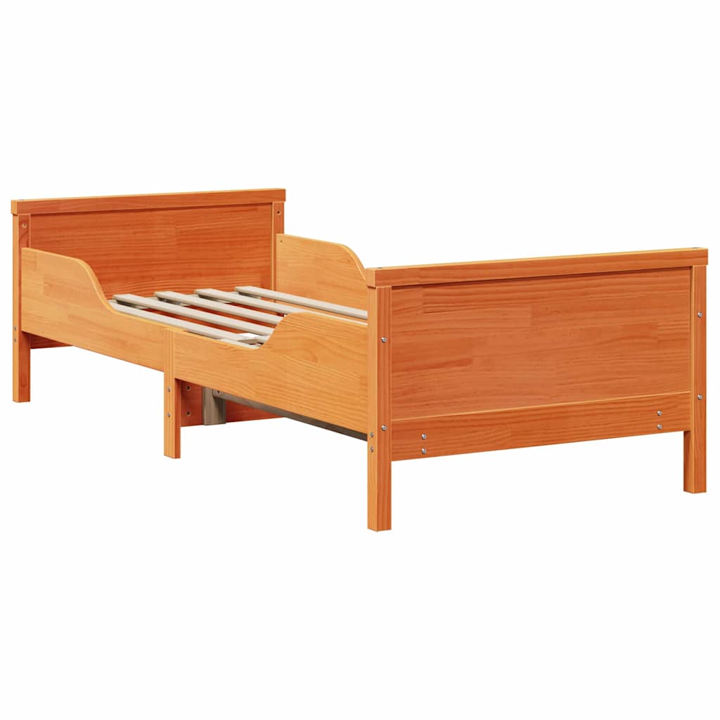 vidaXL Ramka łóżka Woskowy Brąz 80 x 200 cm Materiał drewnopochodny