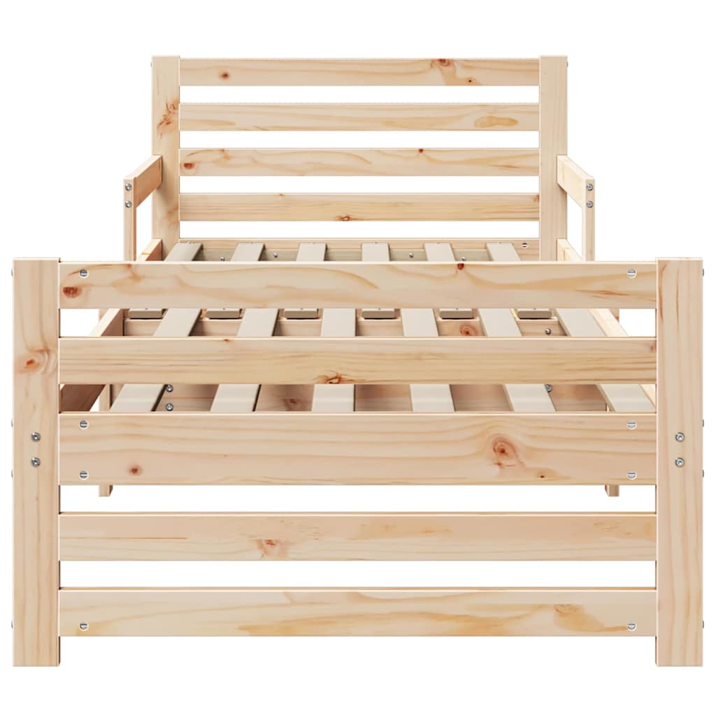 vidaXL Ramka łóżka Brązowy 80 x 200 cm Materiał drewnopochodny