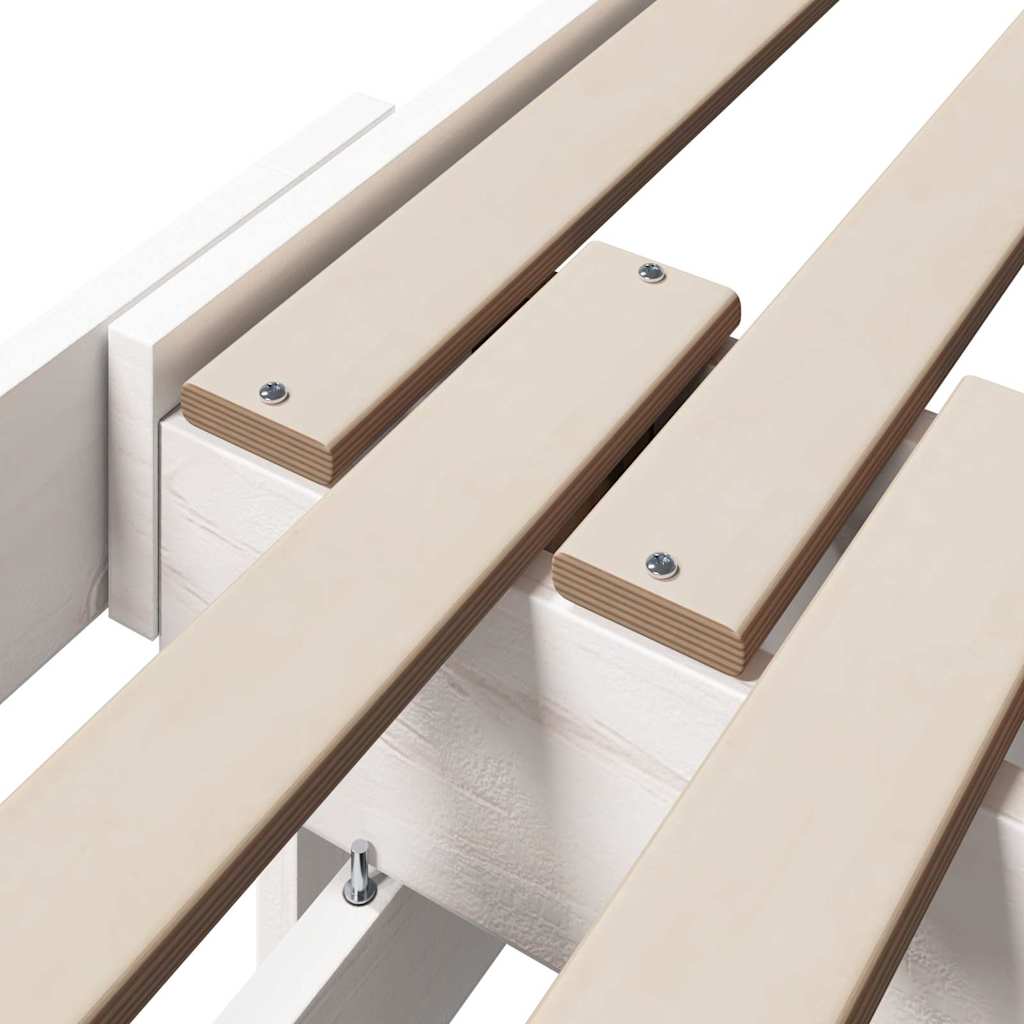 vidaXL Ramka łóżka Biały 80 x 200 cm Materiał drewnopochodny