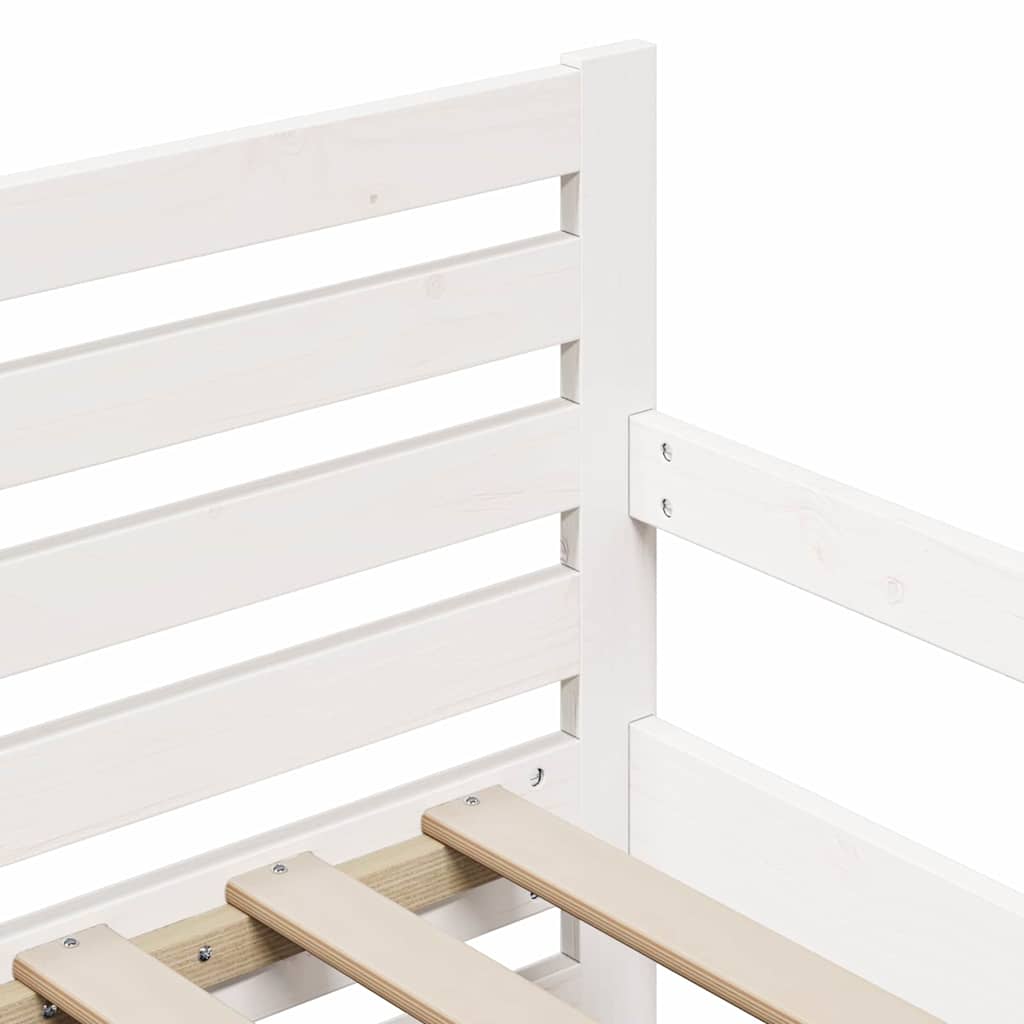 vidaXL Ramka łóżka Biały 80 x 200 cm Materiał drewnopochodny
