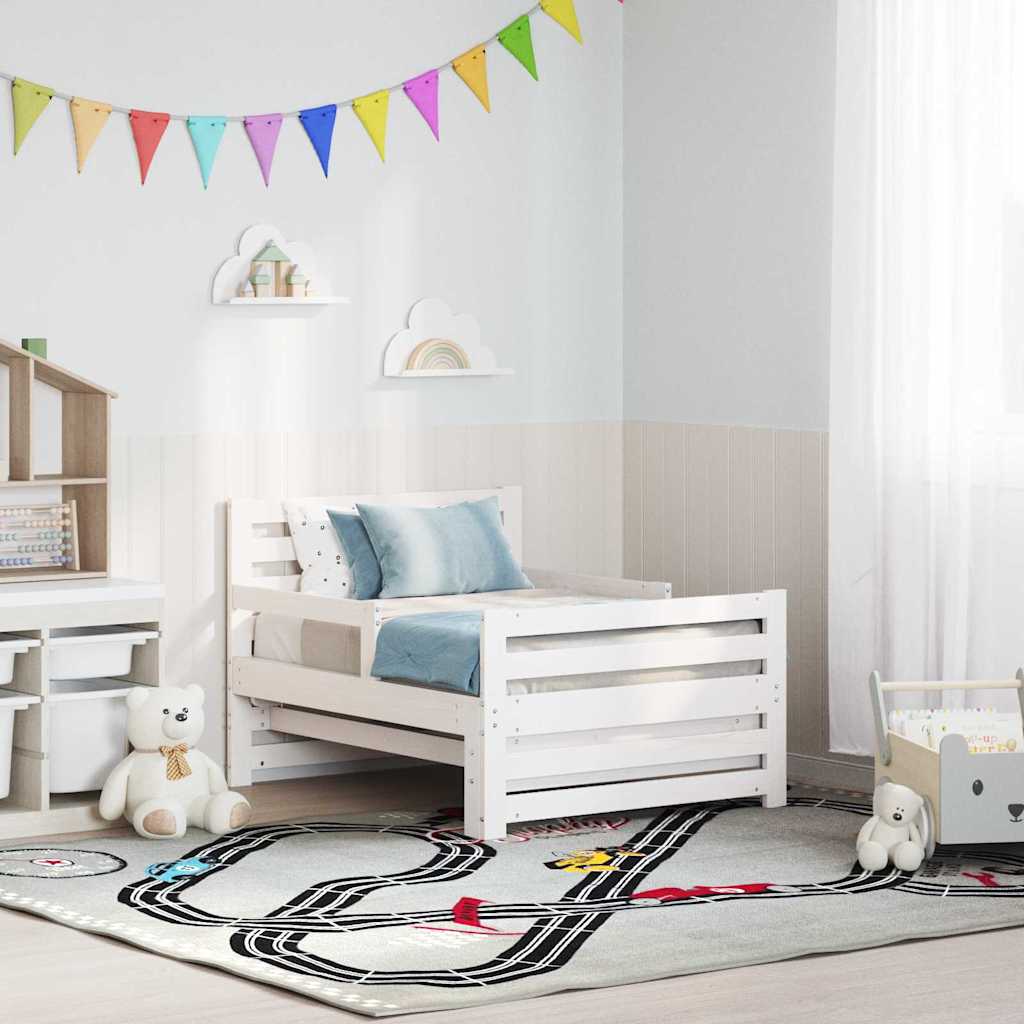 vidaXL Ramka łóżka Biały 80 x 200 cm Materiał drewnopochodny