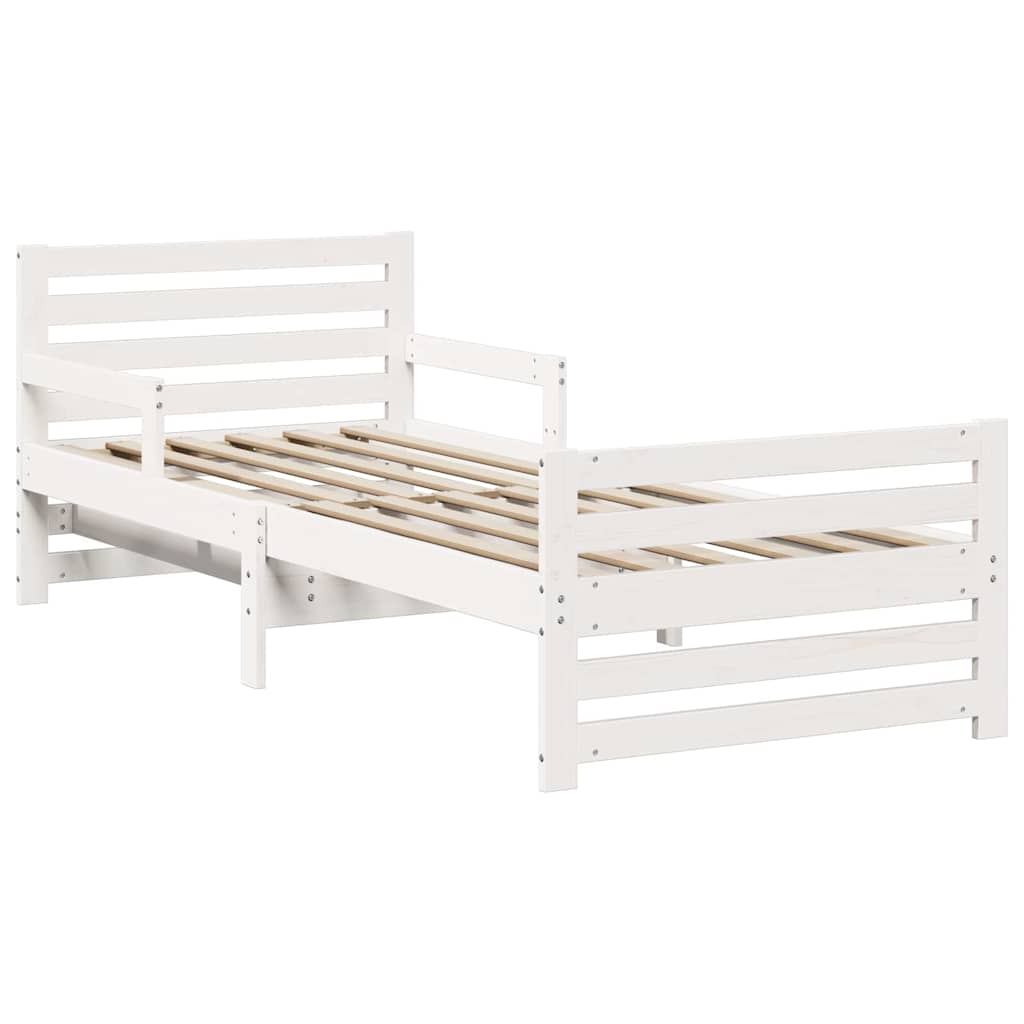 vidaXL Ramka łóżka Biały 80 x 200 cm Materiał drewnopochodny