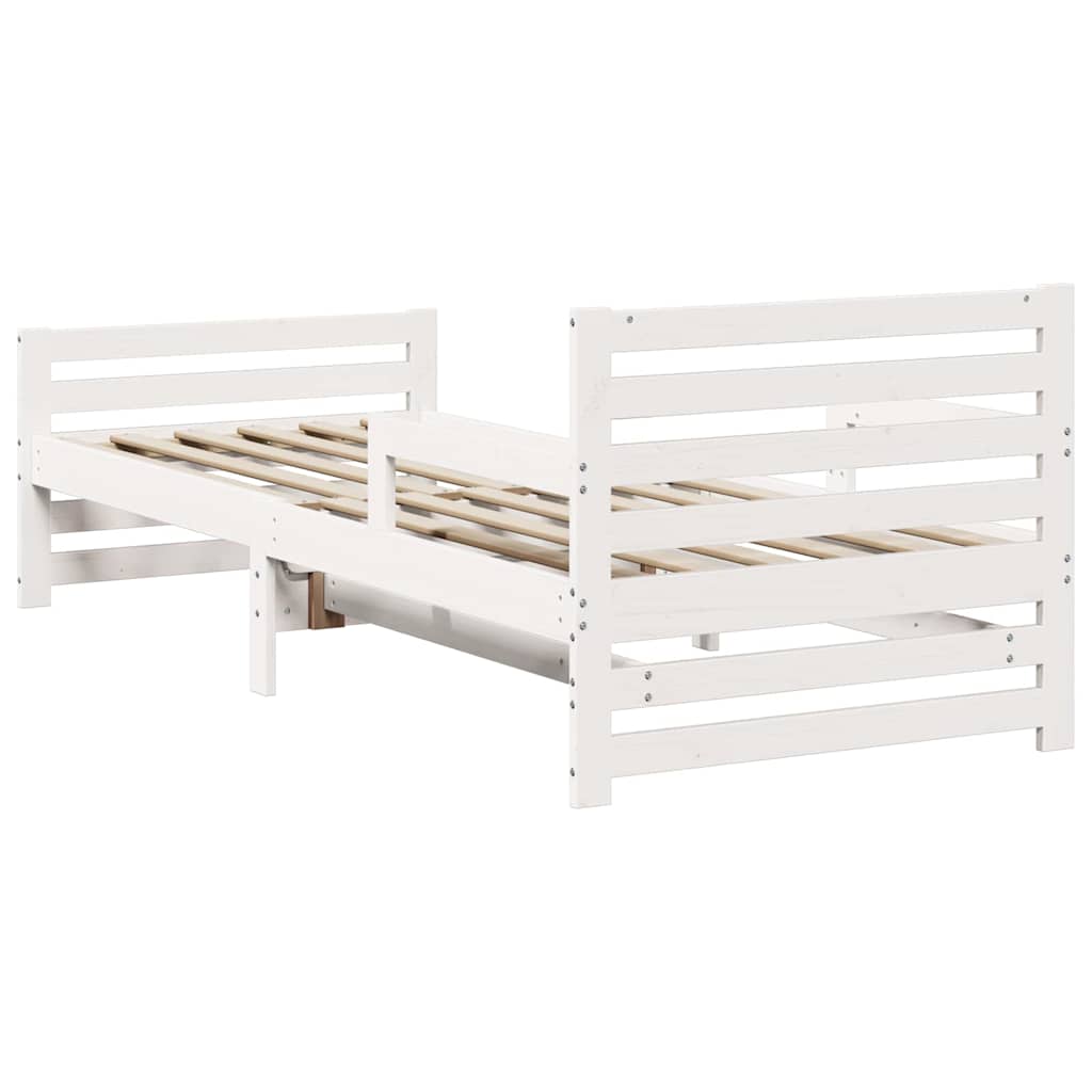 vidaXL Ramka łóżka Biały 80 x 200 cm Materiał drewnopochodny